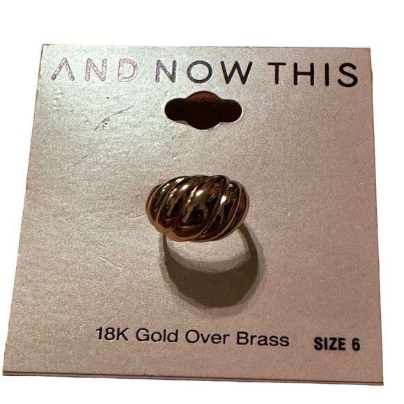 NWT And Now This 18k good over brass twist ring size 9 - Picture 2 of 3